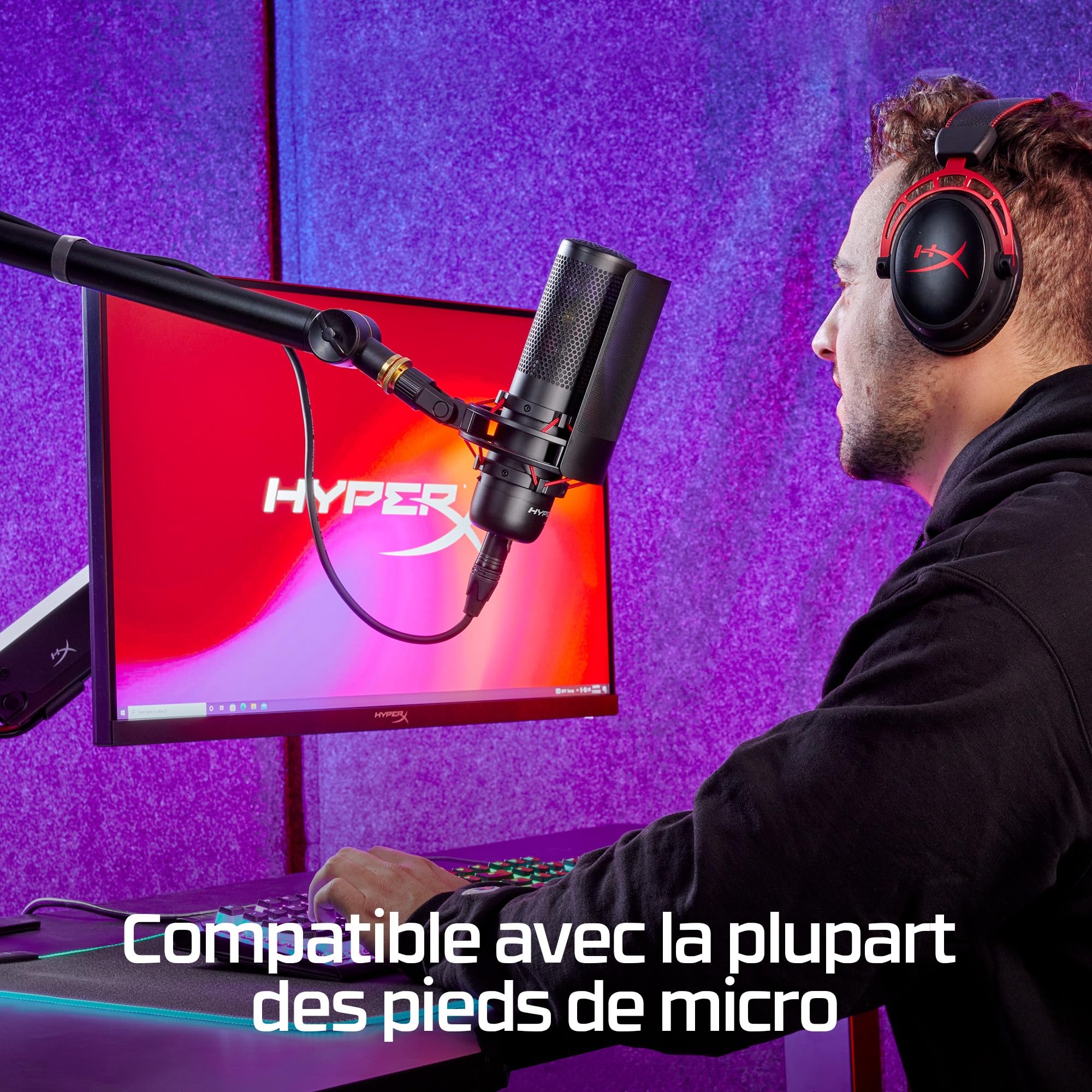 HyperX ProCast – Micro avec condensateur à grand diaphragme, connexion XLR