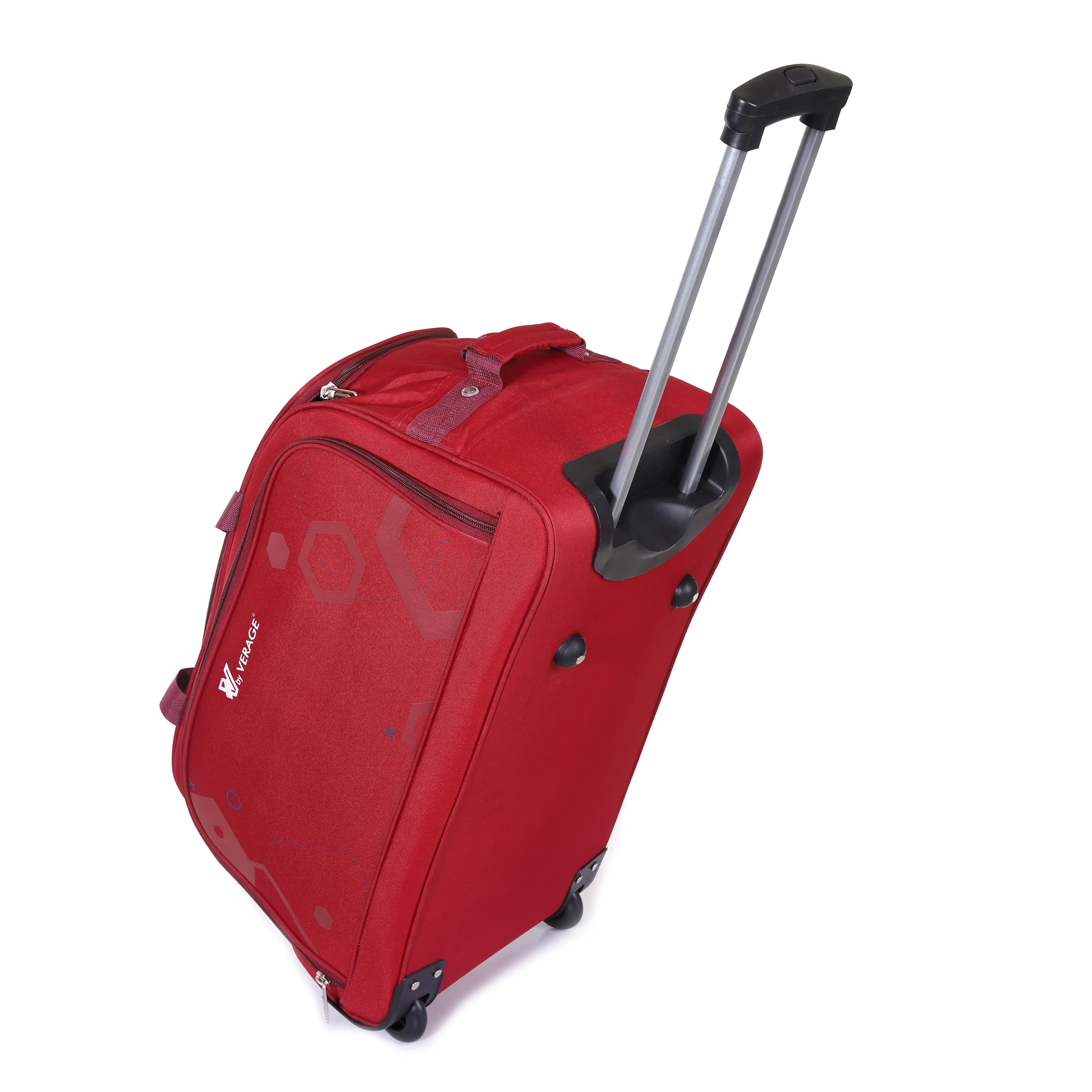 Verage - Star Cabin Size 64 cms Red Colour Wheel Duffel Bag for Travel with Telescopic Trolley | Luggage Bag | Travel Bag (VRSTAR-24-RD)