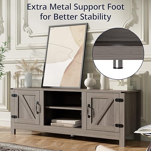 Miniatura 4 de Cozy Castle Farmhouse - Soporte de TV moderno para TV de 5560 pulgadas centro de entretenimiento para televisores de hasta 60 pulgadas consola