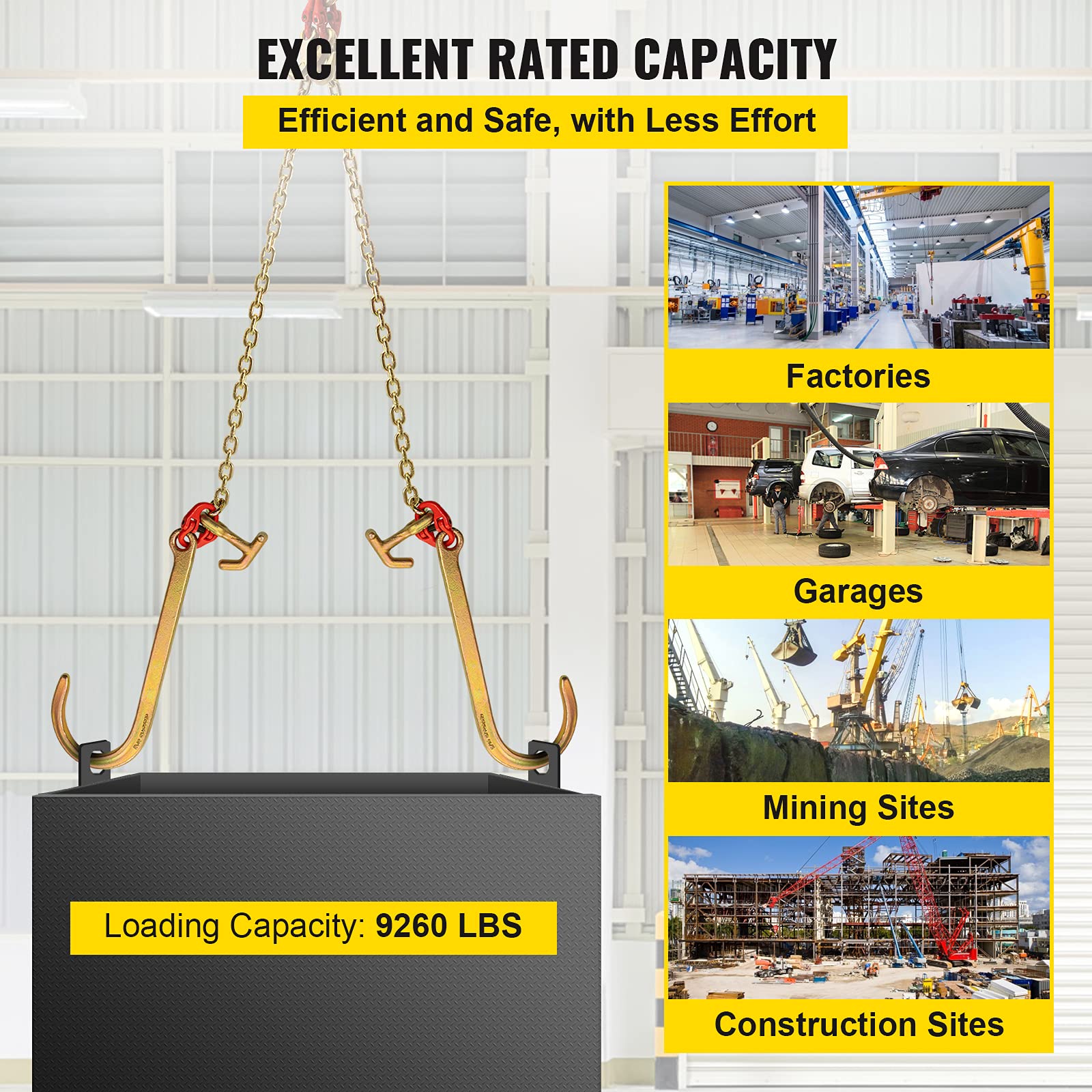 Lift All 30003G10 Chain Sling, G100, Alloy Steel, 6' Length