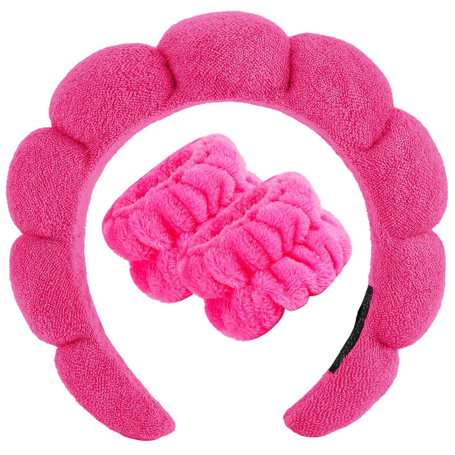 8962 80 Pack Adjustable Spa Headband Non-Slip Facial Hair Wrap WH&BK&GY&PK da2ea337-a4d6-407a-ac21-  main image 4