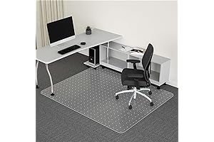 Office Chair Mat for Carpet Medium Pile: 46" x 60" Transparent Large...