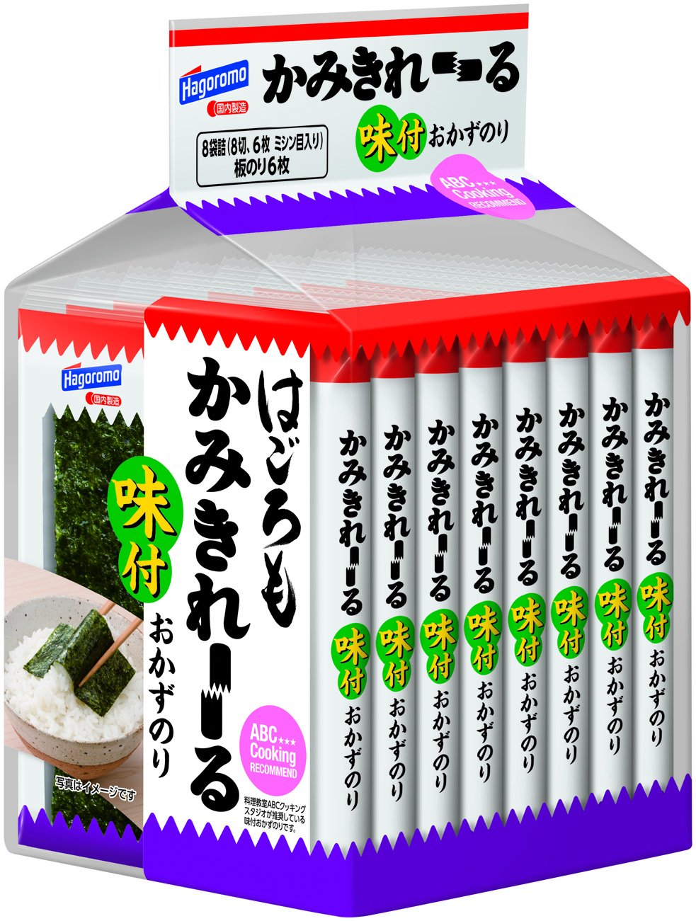 Amazon.co.jp: かみきれ~る味付おかずのり8P(8切6枚)(5235) ×2個