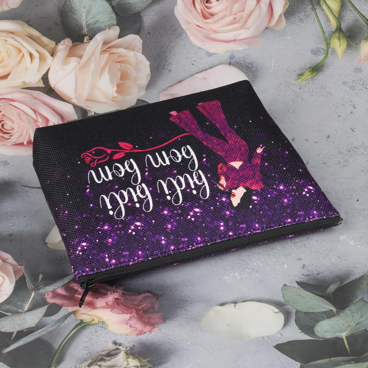 XYANFA Singer Makeup Bag Bidibidi BomBom Latin Dance Lyric Gift Singer Fans Zipper Pouch Purse Crossbody Bag - Image 4