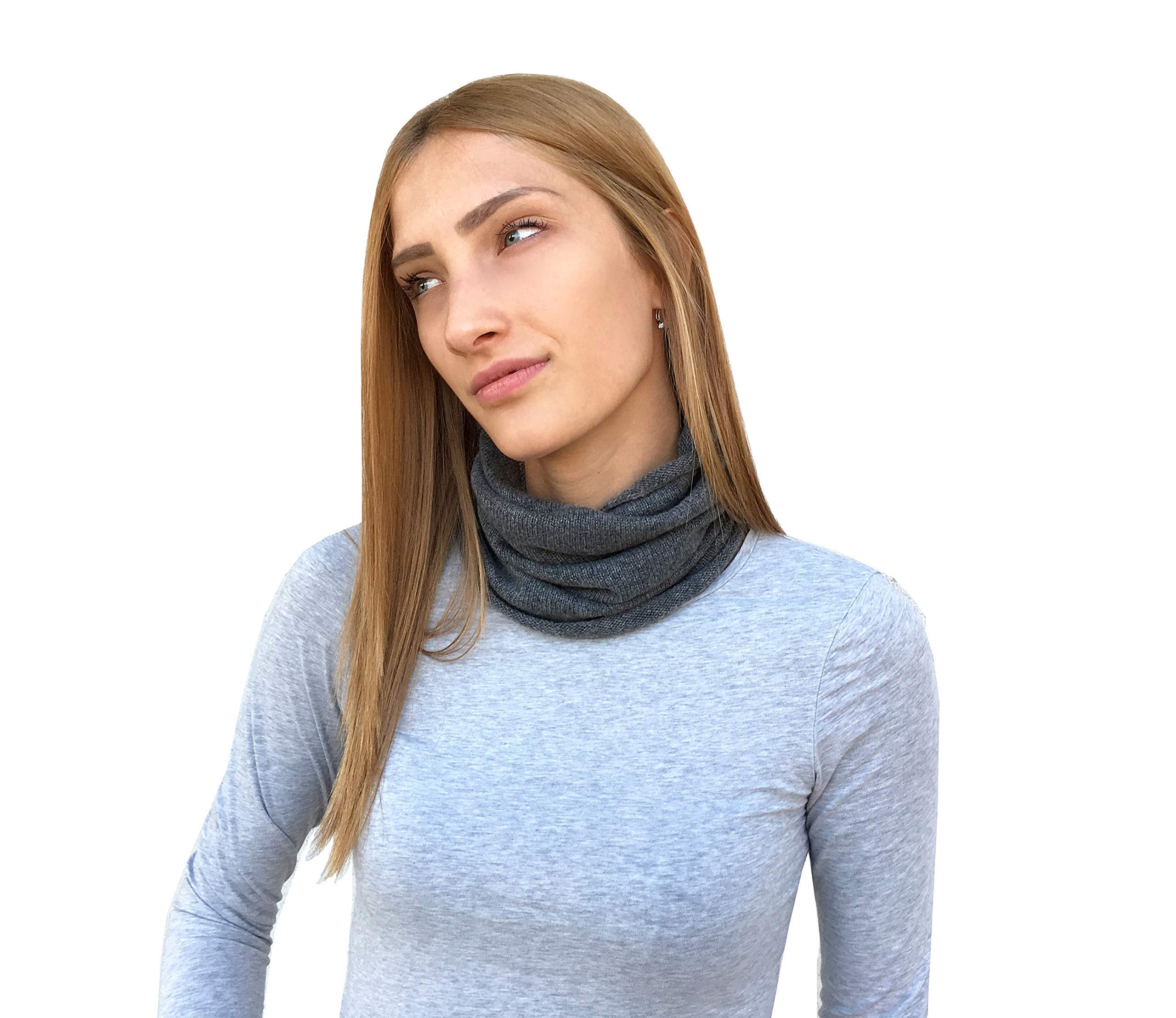 Scalda Collo Sciarpa Donna Cachemire Bianco