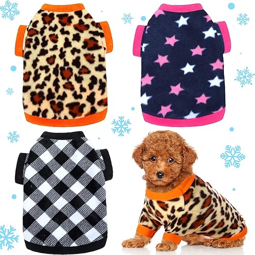 Suéteres de 3 piezas para perro, ropa de invierno, ropa de forro polar suave para cachorros, pijamas gruesas y cálidas, trajes de invierno para
