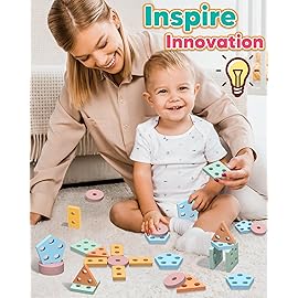 Zartores Montessori Toys for 1 2 3 Year Old Boys Girls Gifts, Wooden Shape Sorter Toys for Ages 2-4, Toddler Learning Toy Puzzles Birthday Gift Ages 1-3