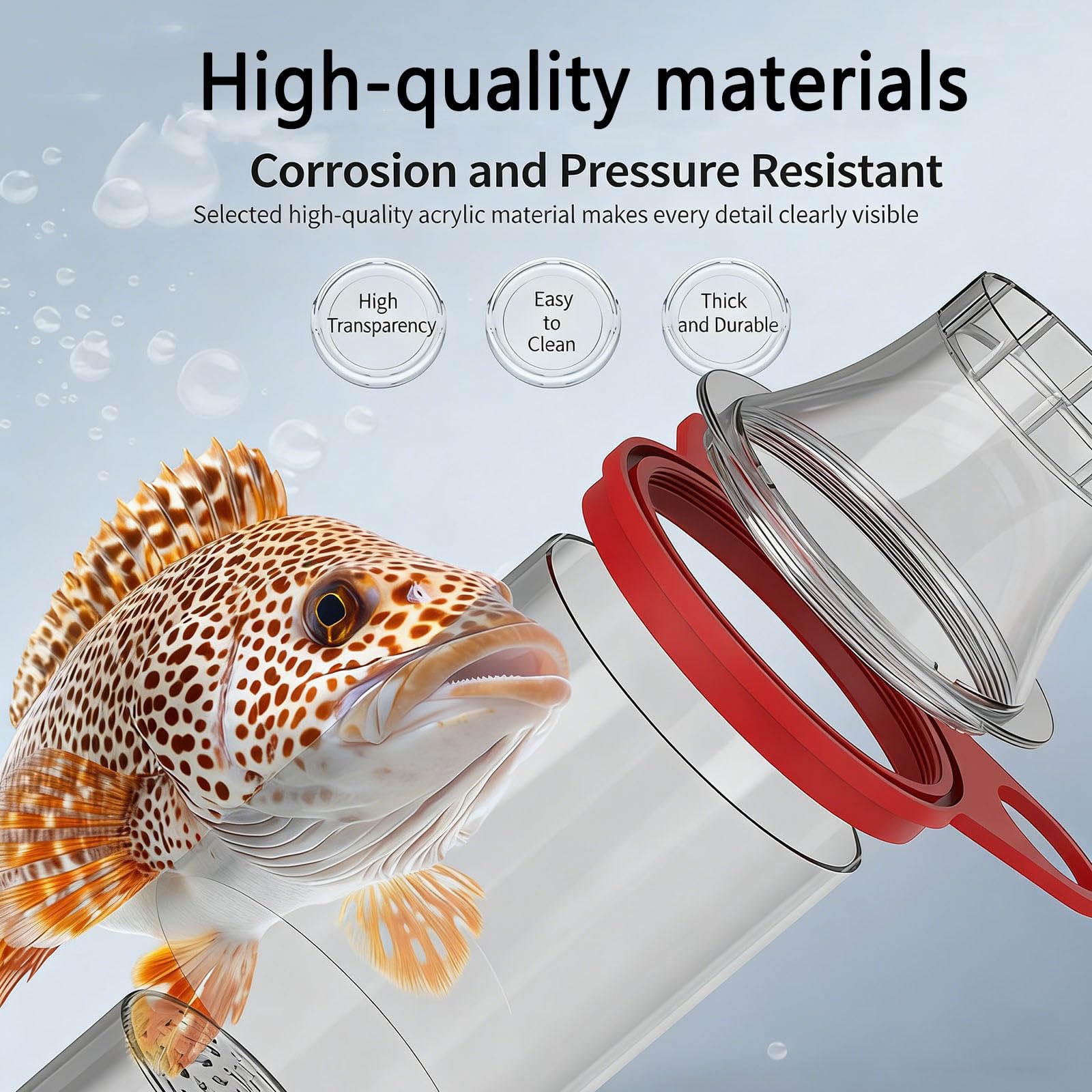 Proteinabschäumer für Aquarien – 1-1,5 Tonnen Kapazität, integrierter Filter für effiziente Abfallentfernung, kein Strom erforderlich, ideales Aquarium-Filtersystem