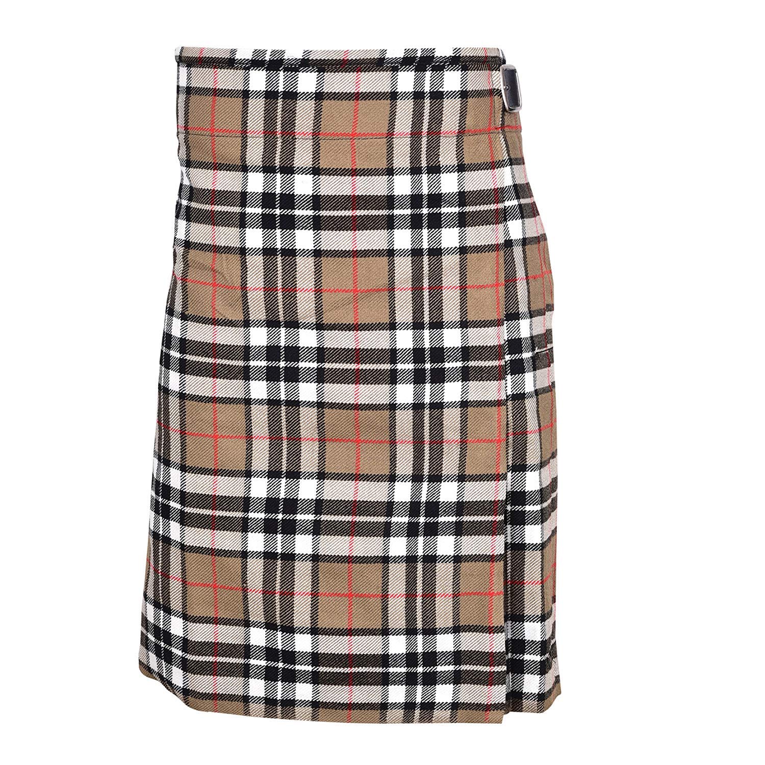 Shyne Kilts U.k Men's Camel Thomas 8 Yard Kilts Scottish Kilts 16Oz, Casual Kilt - (48")