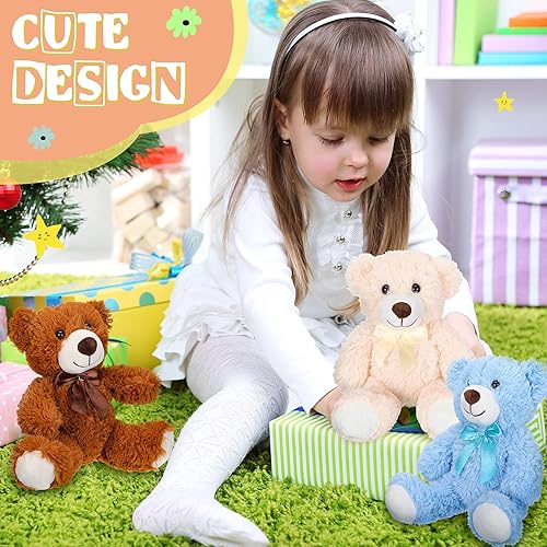 Miniatura 6 de 7 paquetes de juguetes de peluche de 14 pulgadas juguetes de peluche de Navidad suaves y bonitas decoraciones de fiesta de cumpleaños lindos colores