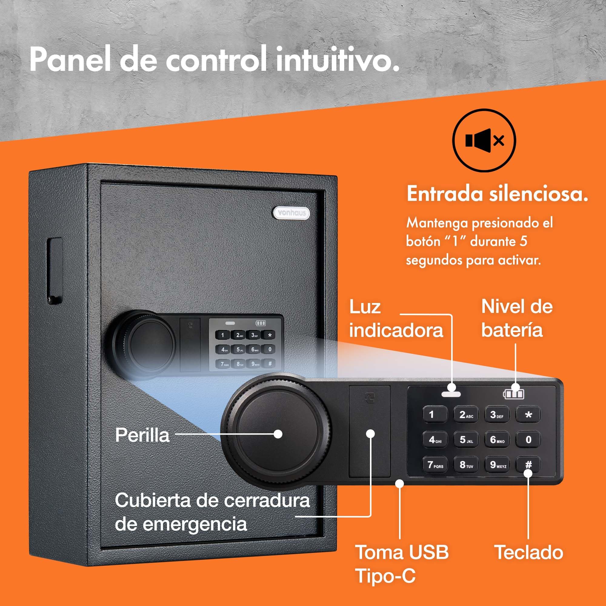 VonHaus Caja de Seguridad para Llaves con Cerradura Digital | Cerradura Solenoide, Capacidad para 71 Llaves, Organizador Casa, Oficina, Negocio, Acceso por Código, Indicadores Luminosos