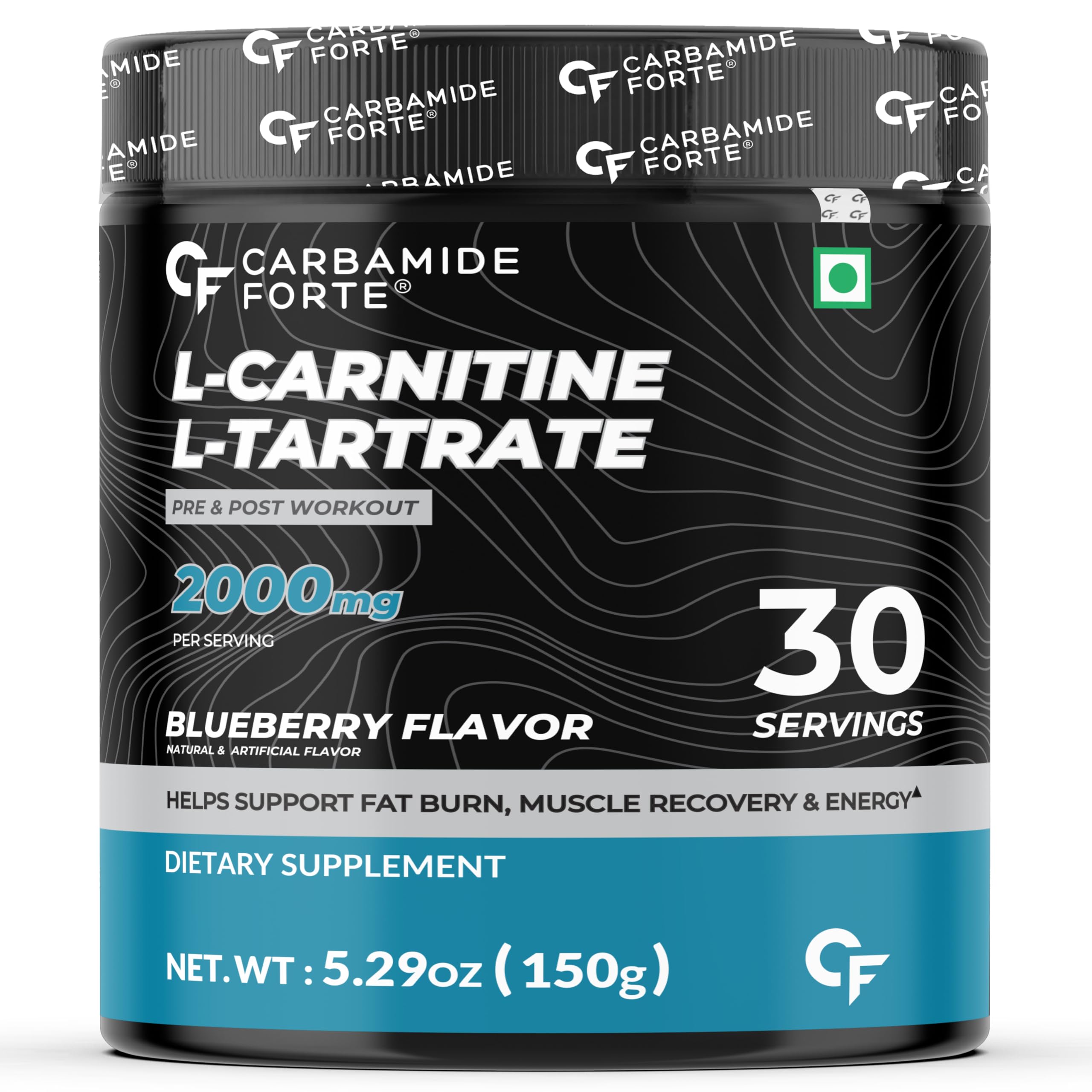 L Carnitine Powder for Men & Women | L carnitine supplement - Blueberry Flavour - 150g