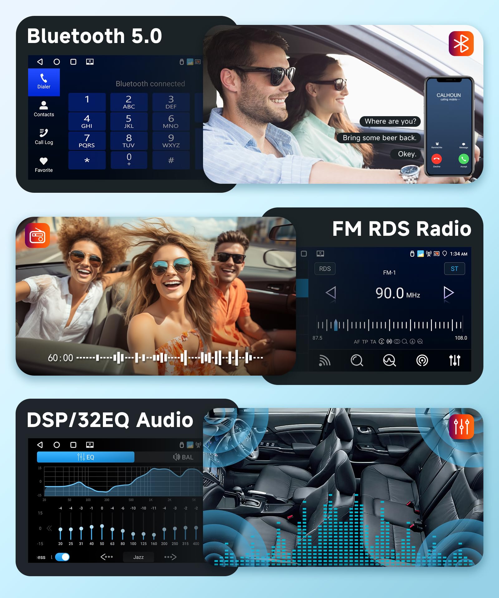 Hodozzy Autoradio 9 Pollici Per Fiat Ducato/Peugeot Boxer/Citroen Jumper (2011-2022) – Carplay Wireless, Android Auto, GPS, 4+64G, CANBUS