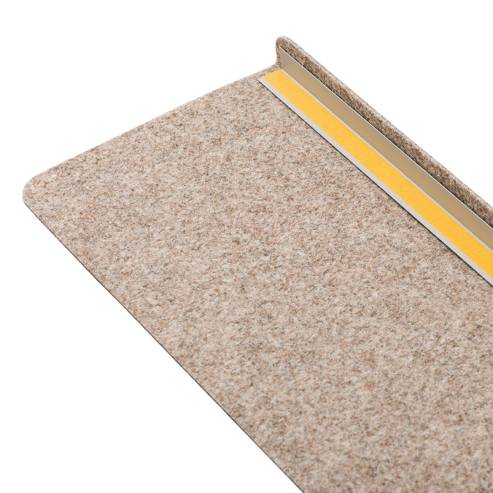 Pergamon Trend Nadelfilz Stufenmatte Bent Beige Braun Mix (eckig) einzeln oder im 15er Set