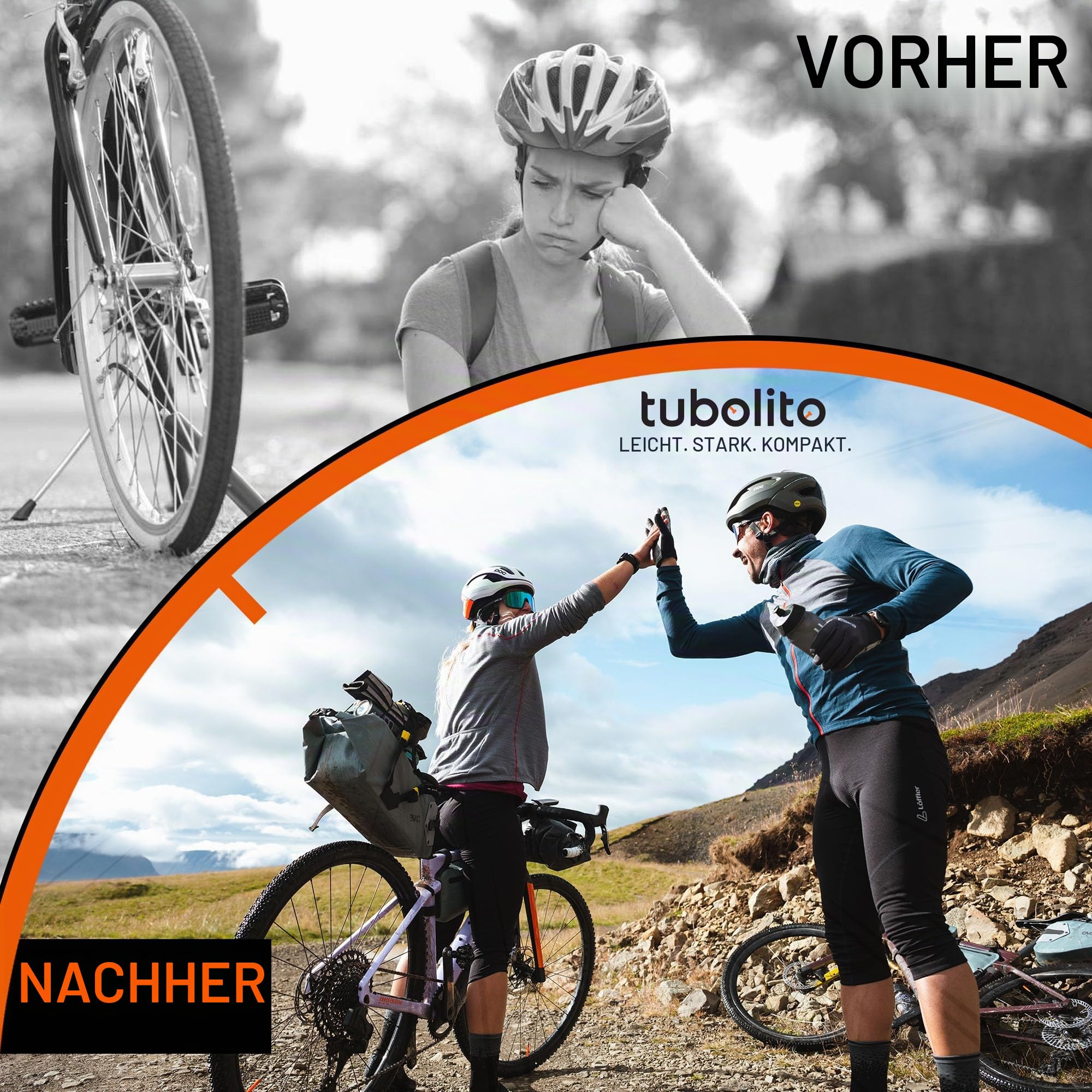 Tubolito CX/Gravel 700C x 32-50 mm, Presta-Ventil 42 mm/60 mm, leicht, stark und kompakt, Kompatibilität mit Scheibenfelgen und Bremsen
