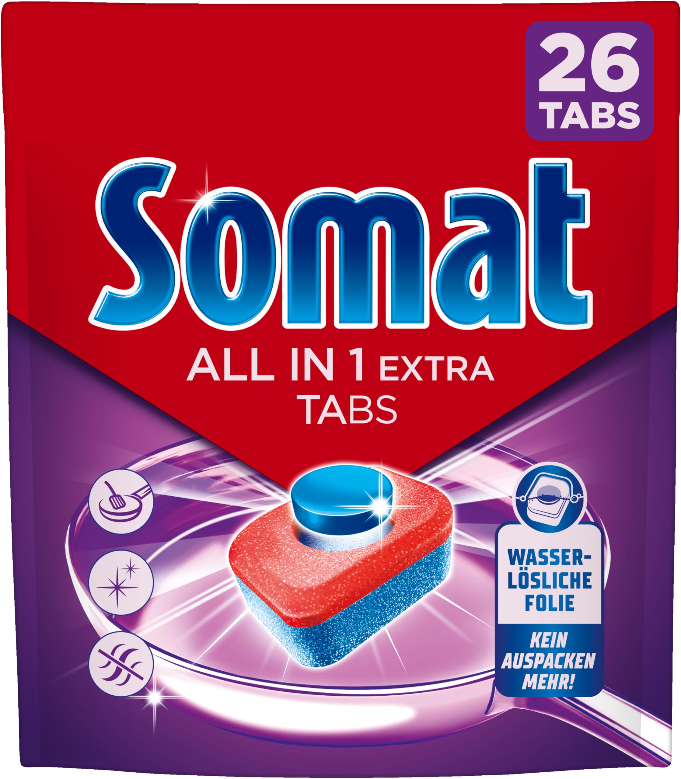 Somat All in 1 Extra Spülmaschinentabs (26 Tabs), Geschirrspülmittel