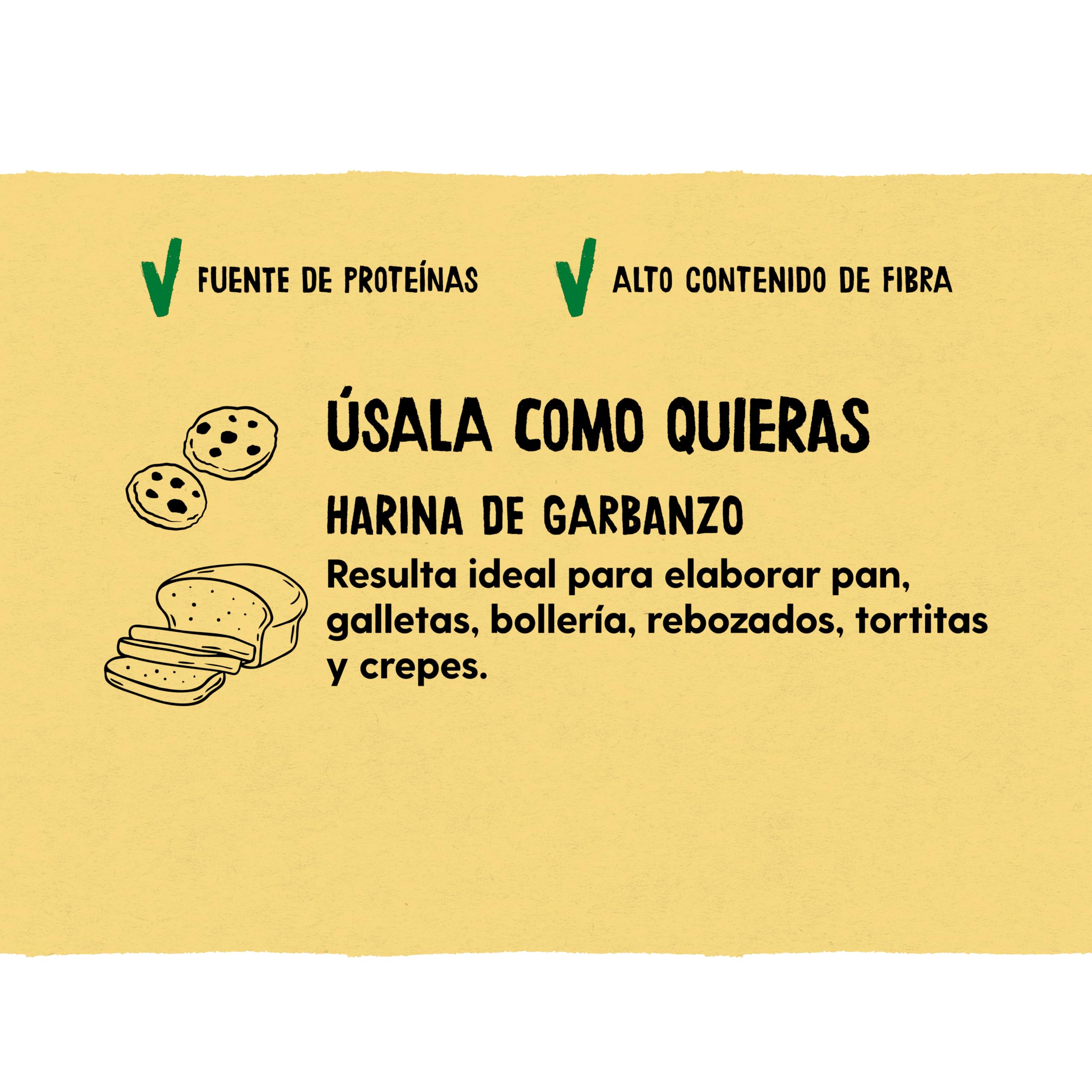 Ecocesta - Pack de 6 Unidades de 500 g de Harina Ecológica de Garbanzos - 500 g - Contribuye a Mejorar el Tránsito Intestinal - Aporta una Dosis Extra de Energía