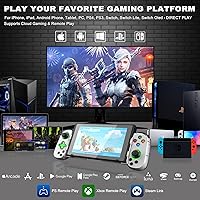 Vista 2 de arVin Wireless Gaming Controller for iPhone, Android with Phone CASE Support & Green Light, Bluetooth Gamepad for