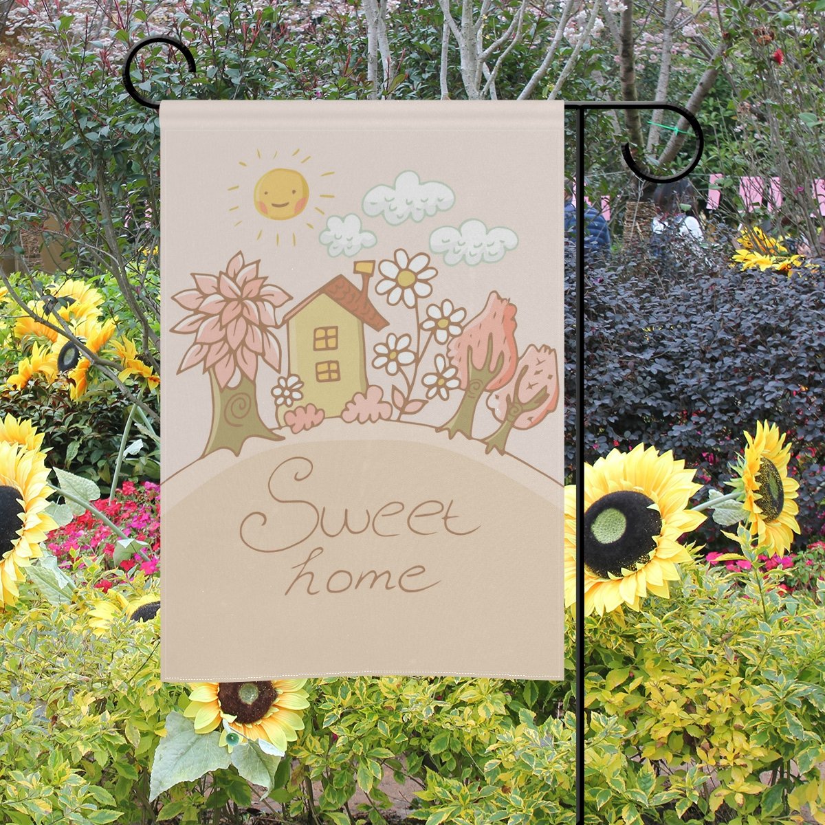 Mi Diario Sweet Home dibujos animados árbol de flores y sol ...