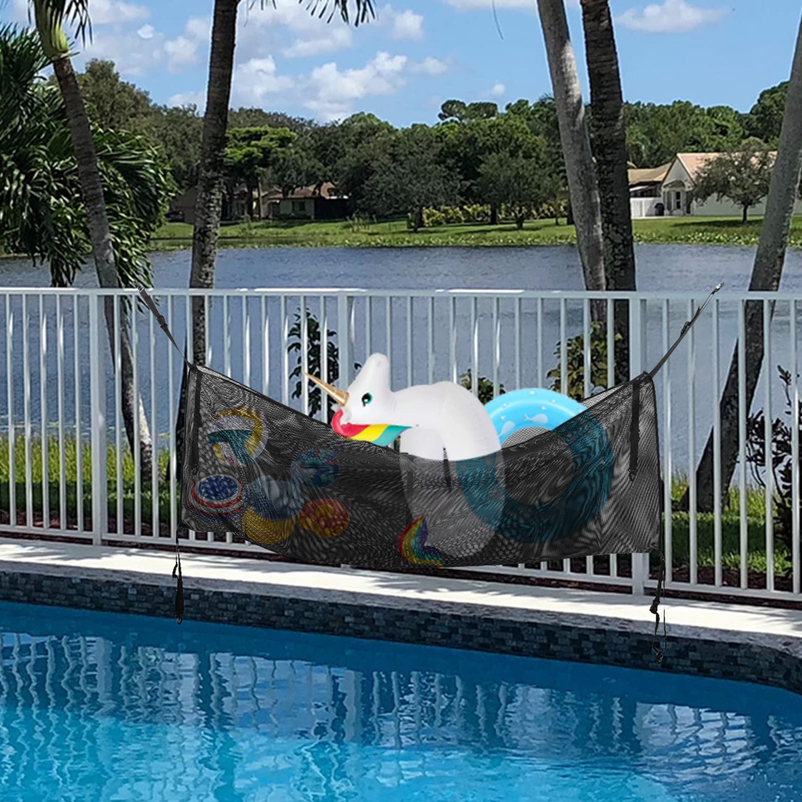 Aufbewahrung für Poolzubehör, Aufbewahrung für Pool, Netztasche für Pool