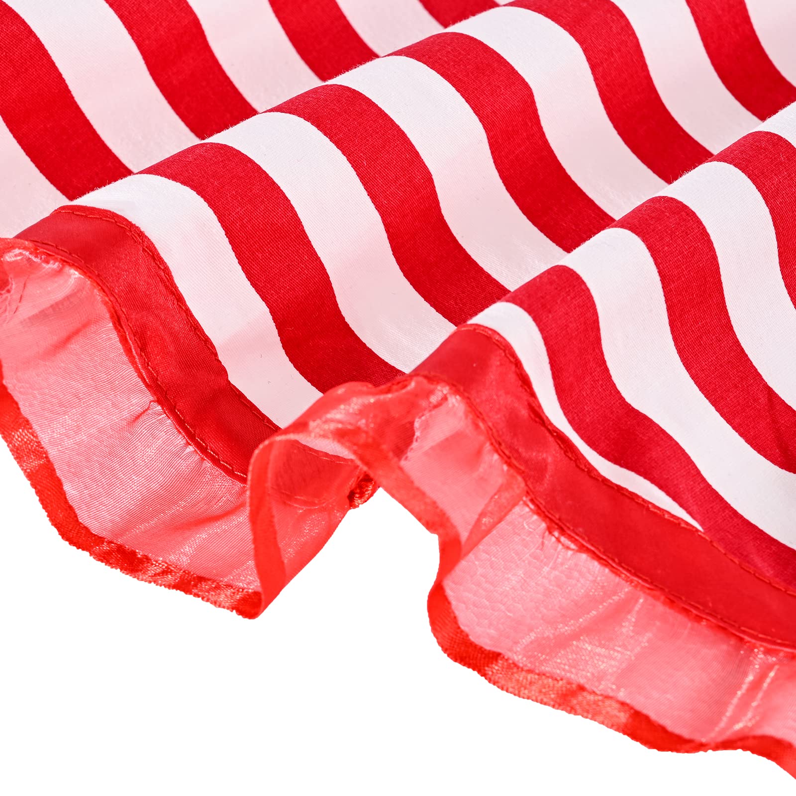 Violet Mist Cute Sweetheart Vintage Apron for Women Girls Polka Dot Retro Stylish Apron Sexy Black Dress 50s Aprons Lace Ruffle Adjustable Neck Strap Flirty Aprons Halloween Christmas Mothers Gifts: Red Striped Lace