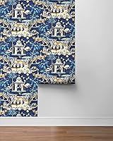 Vista 8 de Surface Style Harrison Howard Night in India Toile - Papel tapiz para despegar y pegar, color azul
