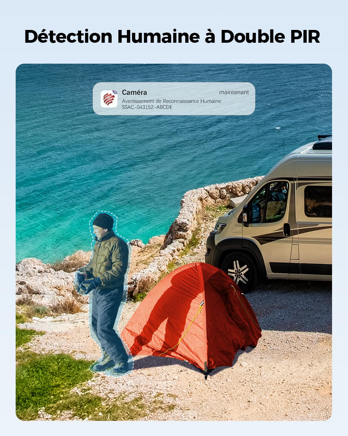 Ctronics 4G LTE Caméra Surveillance Exterieur sans Fil Double Objectif, 15600mAh Batterie 8W Panneau Solaire Caméra avec Carte Sim Vision Nocturne Couleur PIR Détection PC/Cloud/IP66-NO WiFi (Blanc) | Sans Fil, Batterie 15600mAh, Panneau Solaire 8W, Carte