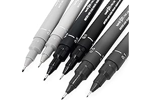 Uni Pin Fineliner Drawing Pen Sketching Set 6 Count