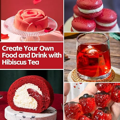 Miniatura 7 de Té de hibisco prémium orgánico 100% puro secado de flor de hibisco que ayuda a la salud del corazón, salud hepática, equilibrio de azúcar en sangre,