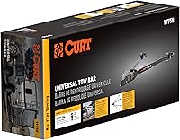 Vista 2 de CURT Barra de remolque universal 19750 para remolque plano o botín de 5,000 libras, acoplador de 2 pulgadas