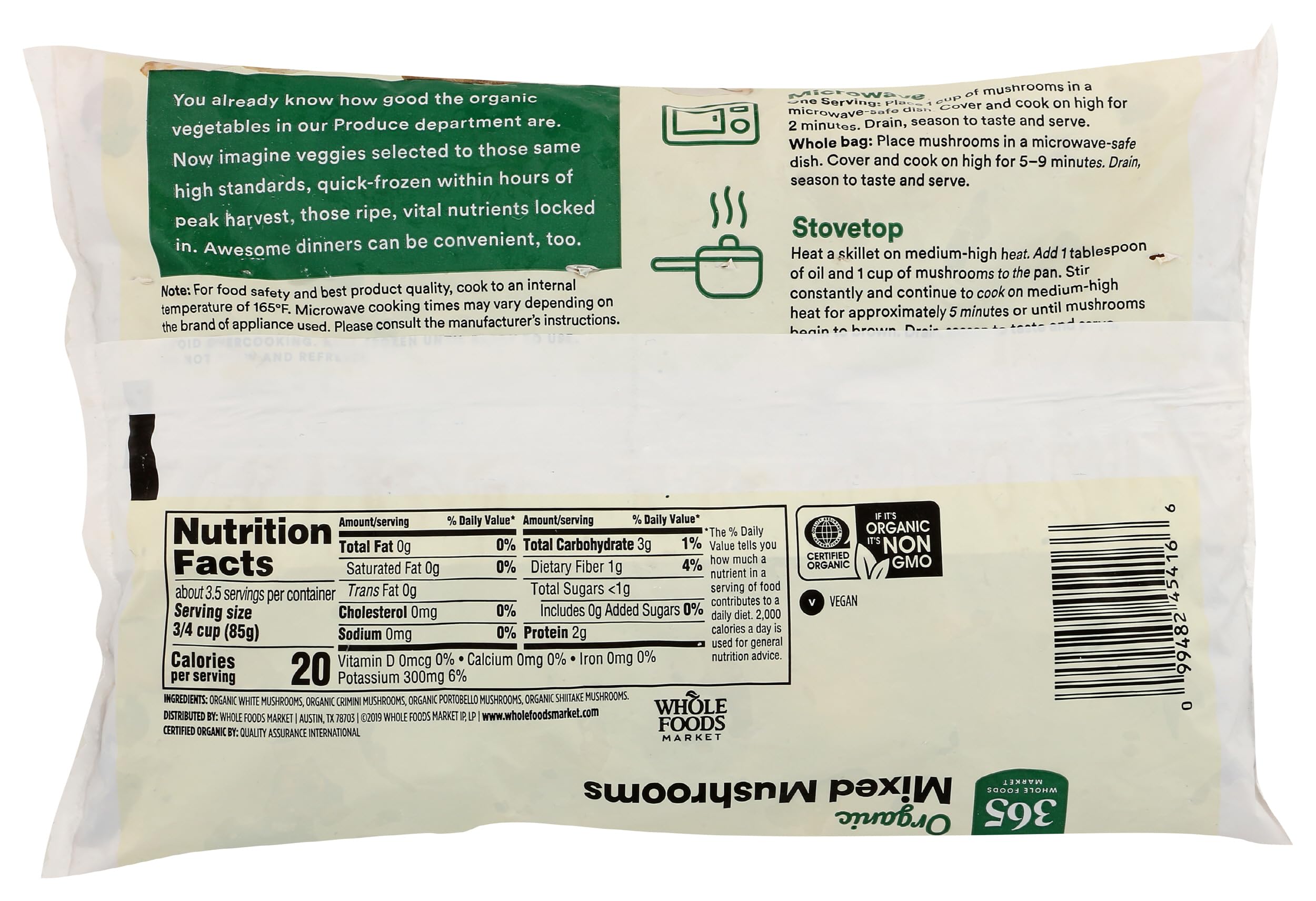 365 by Whole Foods Market Organic Mixed Mushrooms 10 oz Frozen — view 2