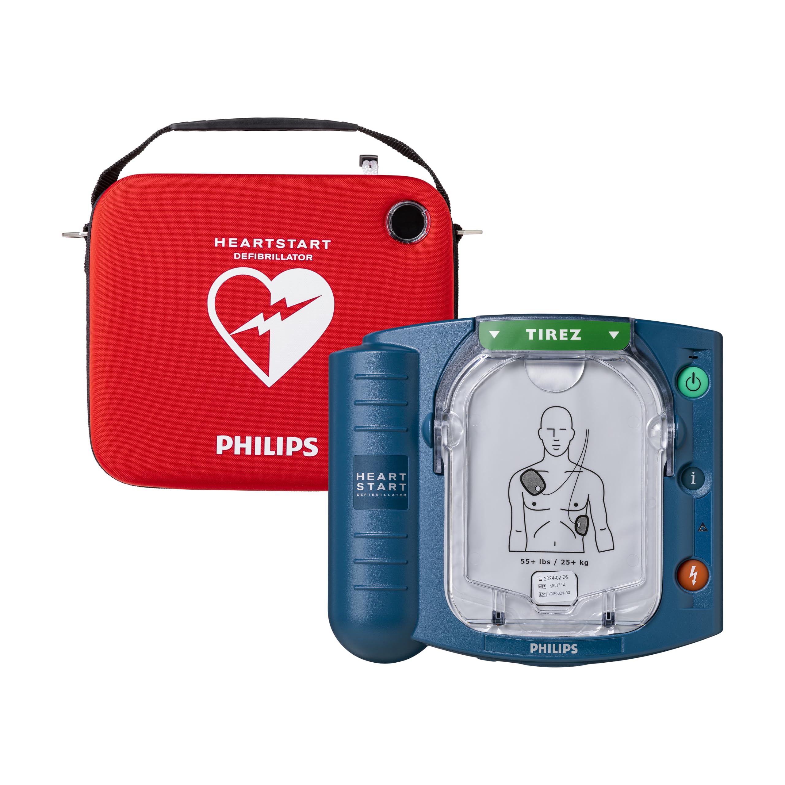 Philips HeartStart Défibrillateur HS1 avec Mallette extra plate, M5066A-​C02