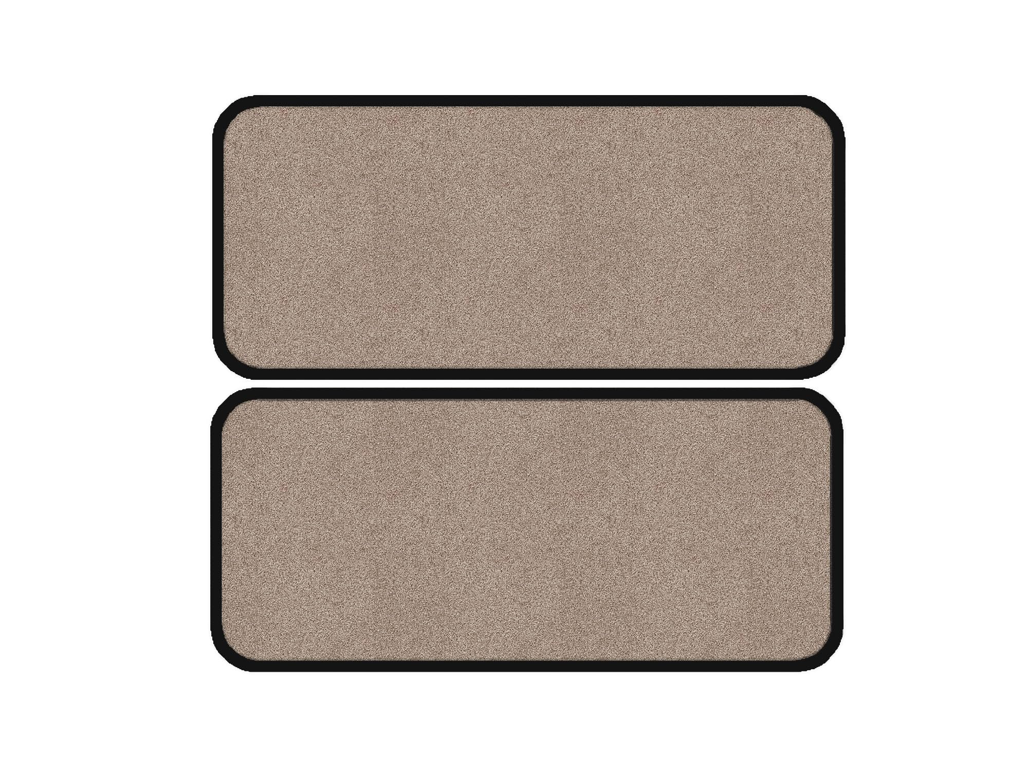 Fußmatten passend für FIAT Ducato Typ 244 2-Sitzer (Baujahr 2002-2006), Amalfi beige | 2 Trittstufenmatten | Umrandung rot
