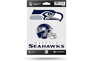 Rico Industries NFL Football Seahawks Car Accessories Triple Spirit Stickers Triple Sticker Sheet
