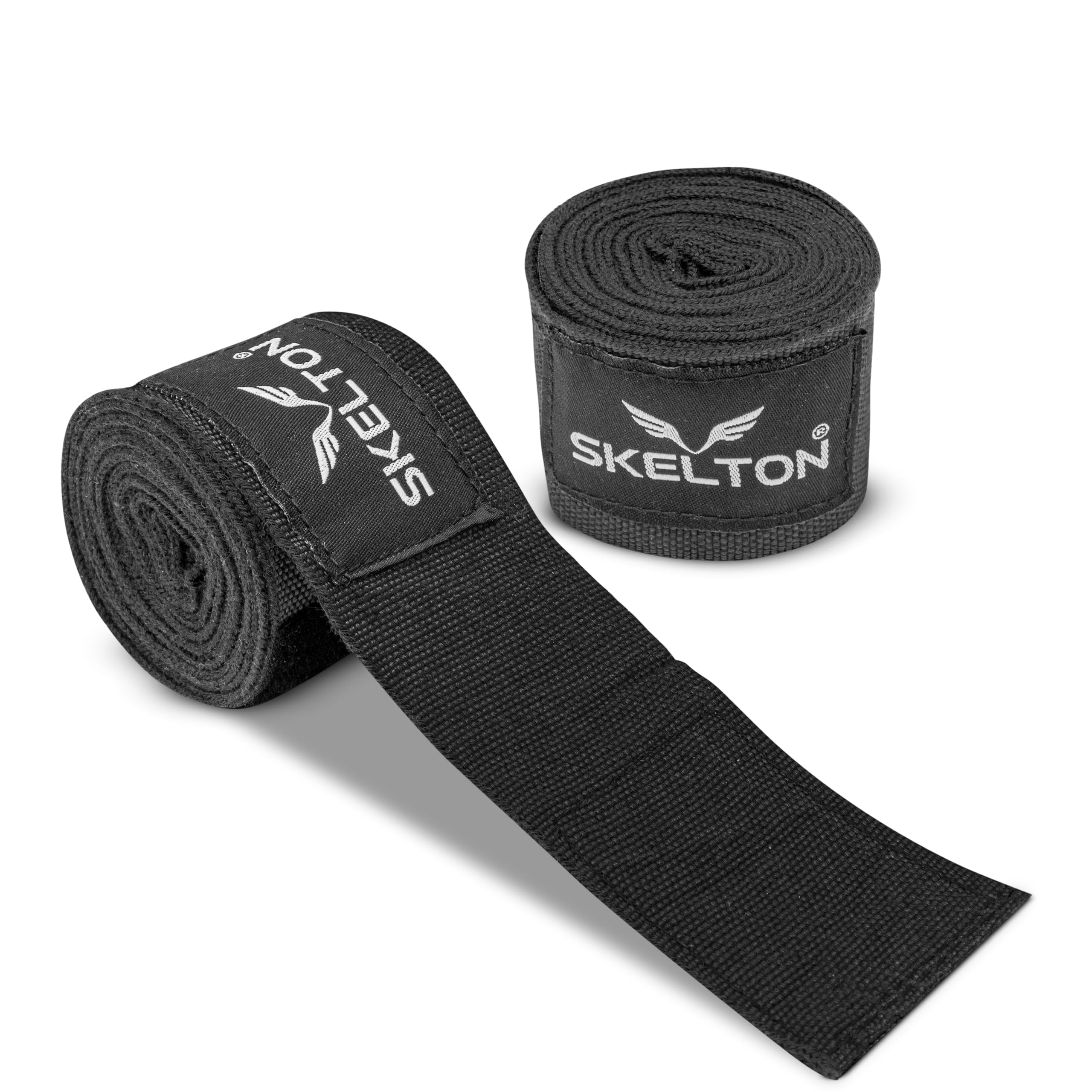 Skelton Stretchable Support Hand wrap, Workout/Boxing & Punching Great for MMA | Muay Thai | Martial Arts, Wrist Support for Adults | (Black)-image-38