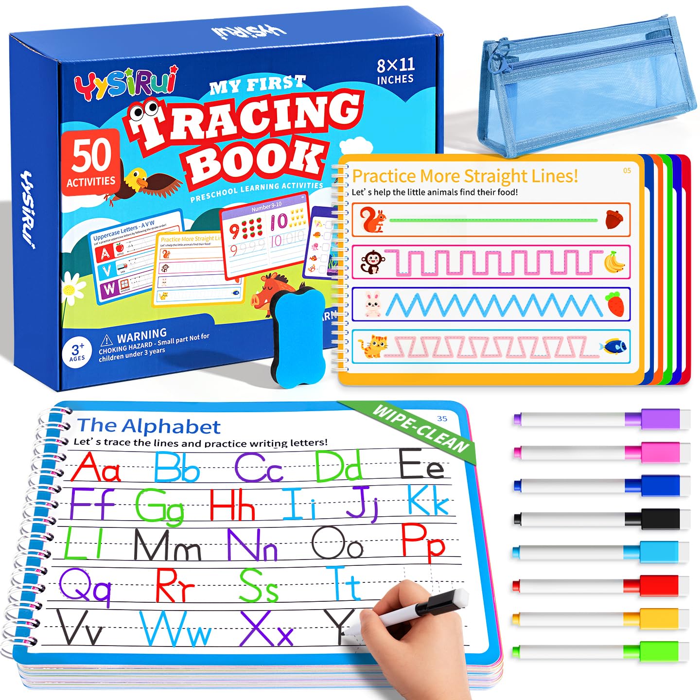 Preschool Learning Activities, Tracing Books for Kids Ages 3+, Toddler Handwriting Practice, Letter Tracing for Kids,...