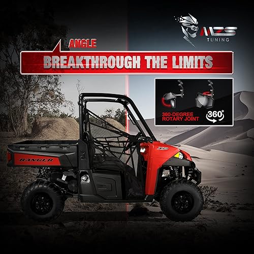 Vista 25 de MZS Espejo retrovisor UTV, 1.75 pulgadas SXS UTV espejo retrovisor central convexo universal accesorios compatibles con Ranger RZR 800 900 1000