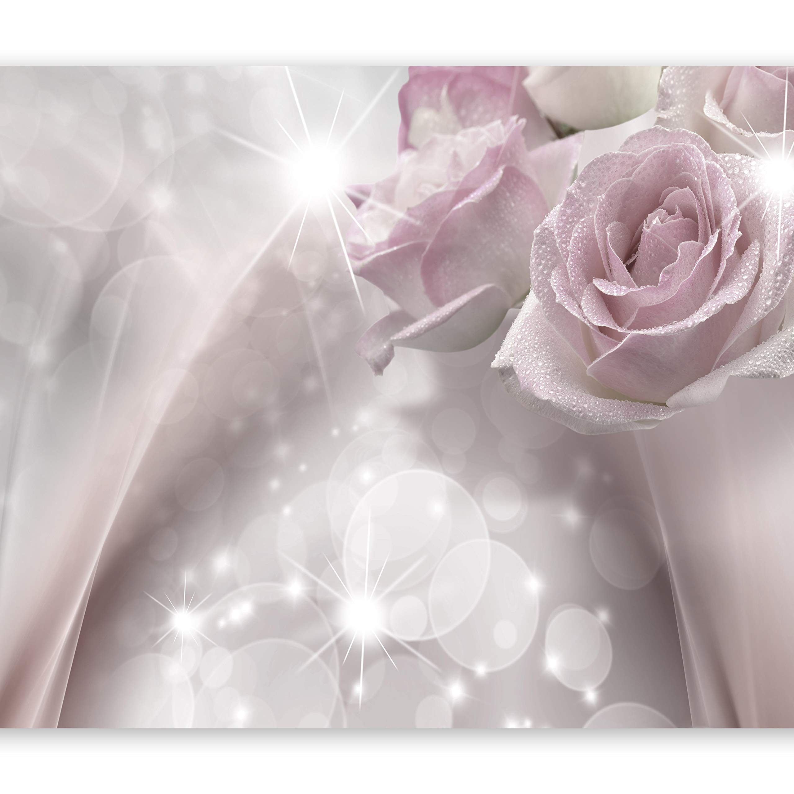 artgeist Wall Mural Flowers Roses 157x110 in - XXL Non-Woven Wallpaper Fleece Wall Decor Photo Print Picture Image Design Home Flowers Beige b-C-0200-a-a