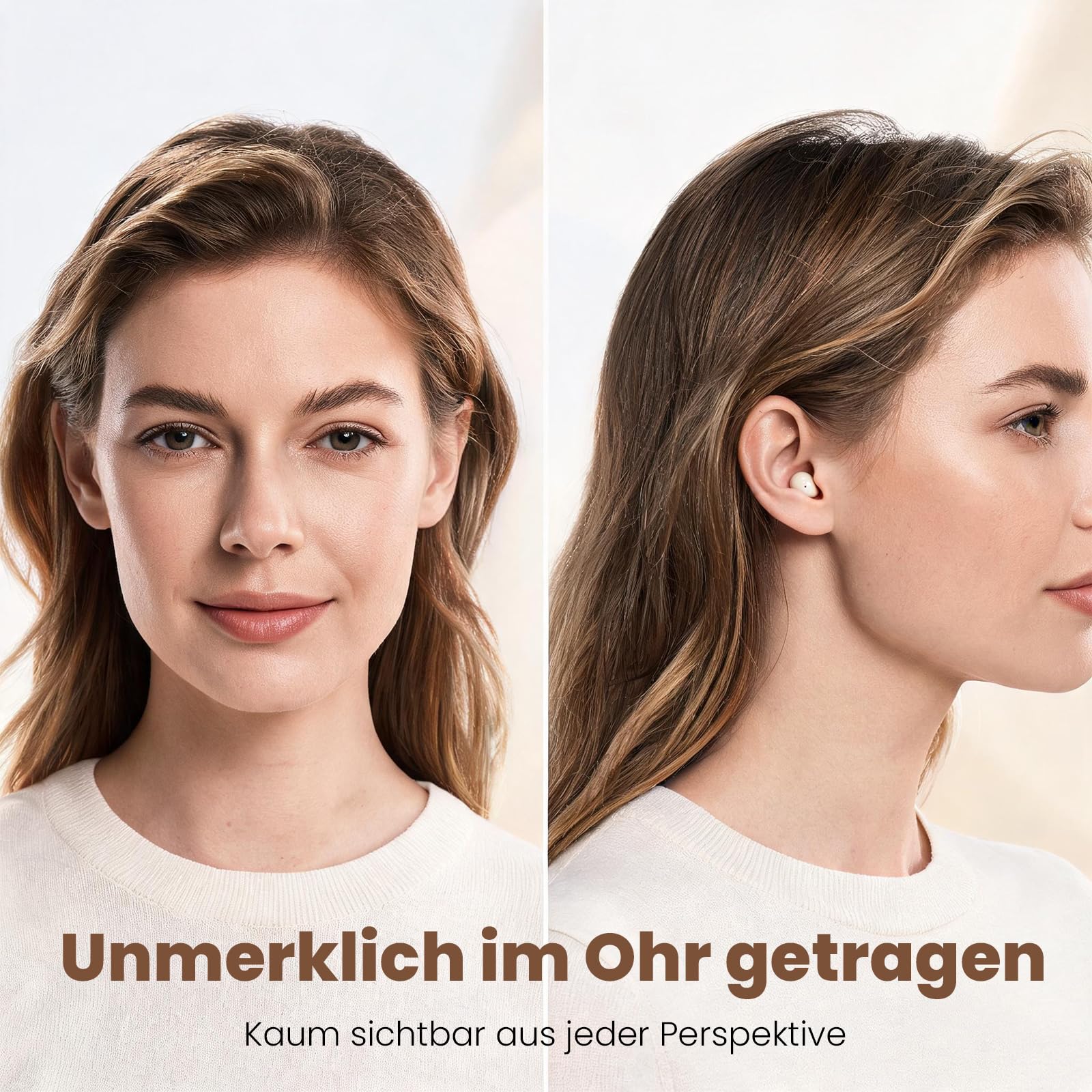 Xmenha Auriculares invisibles Bluetooth para dormir, inalámbricos, orejas pequeñas, dormir de lado, inalámbricos, para dormir de lado, cancelación de ruido, auriculares para dormir