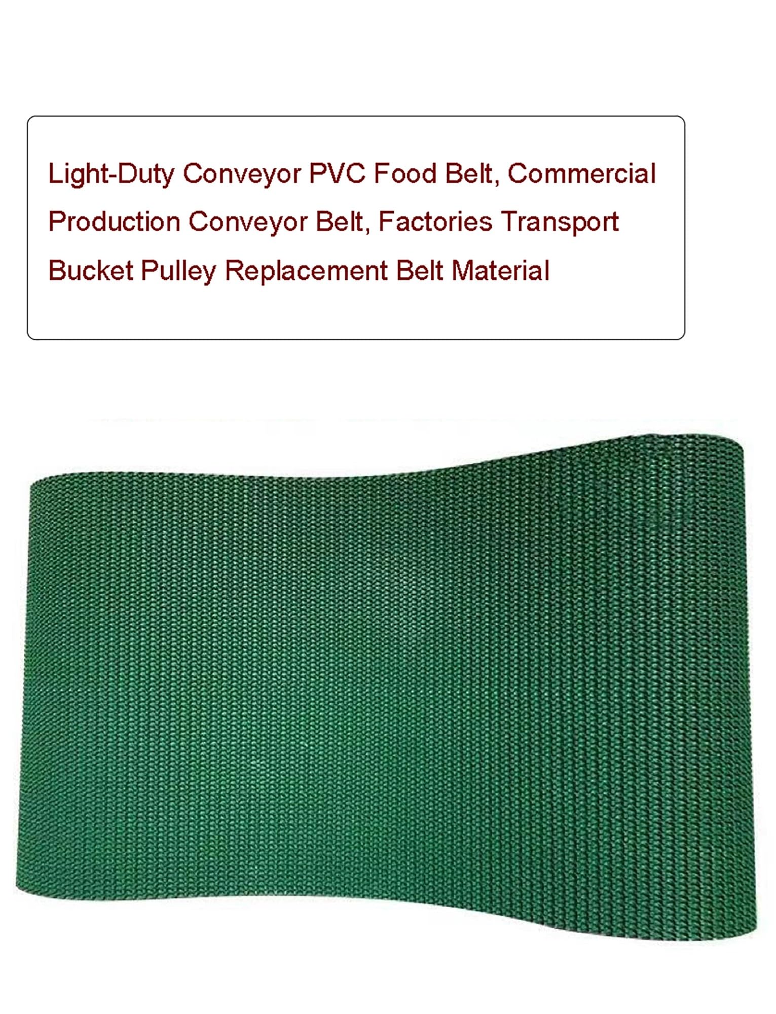 LightDuty Przenośnik taśmowy z PCW do użytku komercyjnego, 23 x 130 cm, zapasowy pasek do fabryk, trwały pas transportowy do systemów kół pasowych kubełkowych