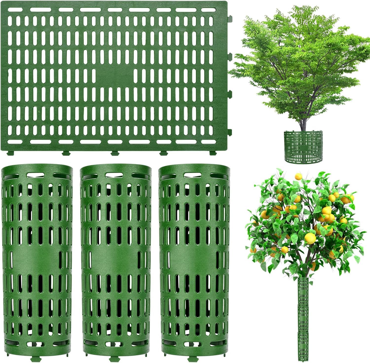 Tree Trunk Protector, 3 Pack Tree Trunk Protector Guard, Expandable Tree Wraps to Protect Bark, Tree Bark Protector, Great Protection from Deer, Trimmers, Mowers, Animals (Green)-image-9