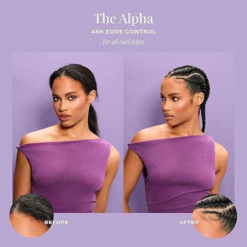 Miniatura 5 de The Mane Choice The Alpha 48H Edge Control, 2 onzas, suaviza y nutre los bordes, gel para cabello enrollado, ondulado y rizado, infundido con