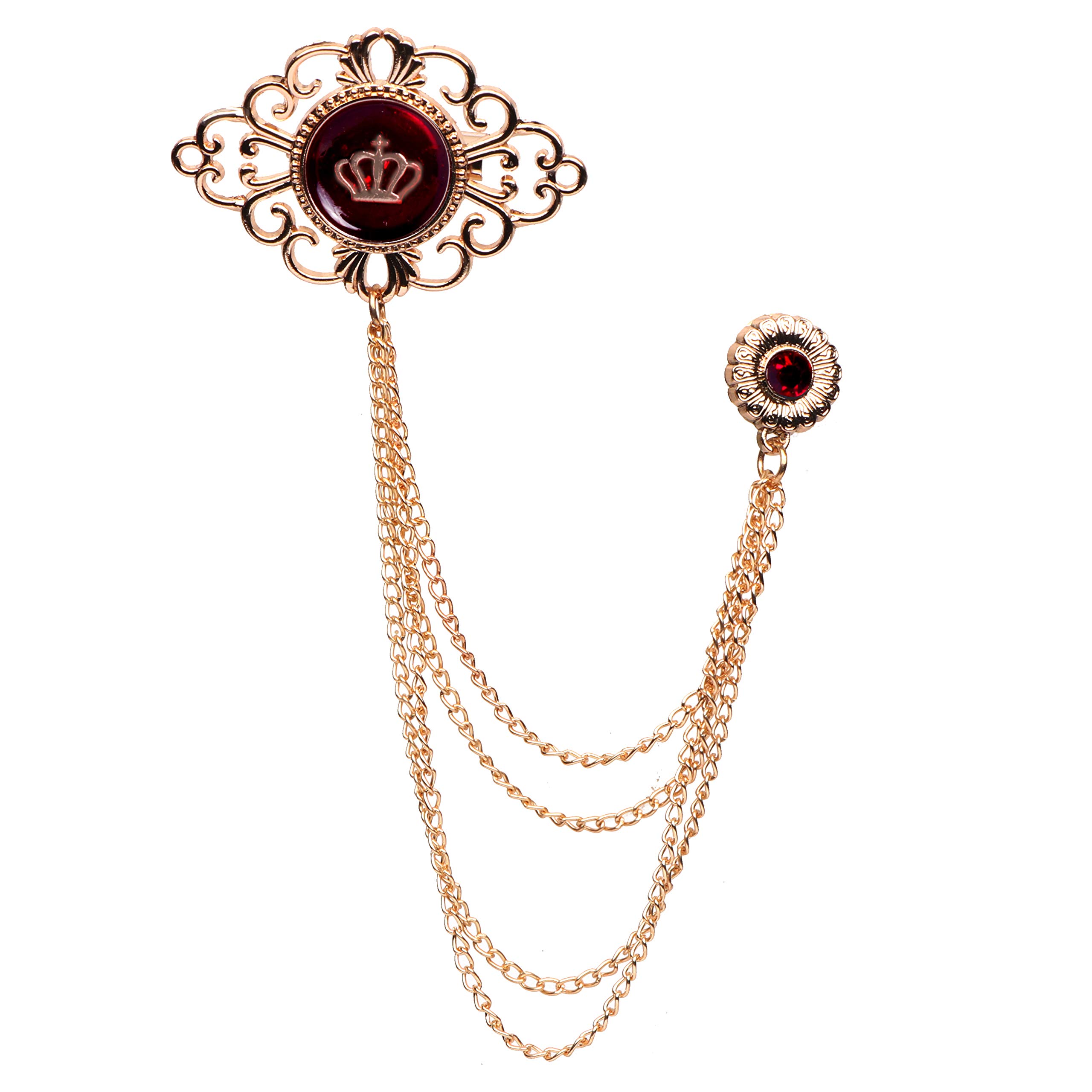 Adorn Golden Designer Suit Coat Brooch for Men (B08KLXB4B1) Amazon Price History, Amazon Price Tracker