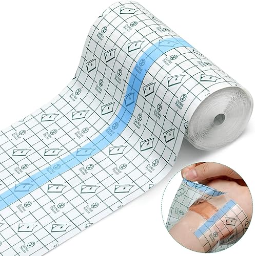 Vendaje adhesivo transparente, impermeable, cinta elástica para tatuajes y natación (6 pulgadas x 10.94 yardas)