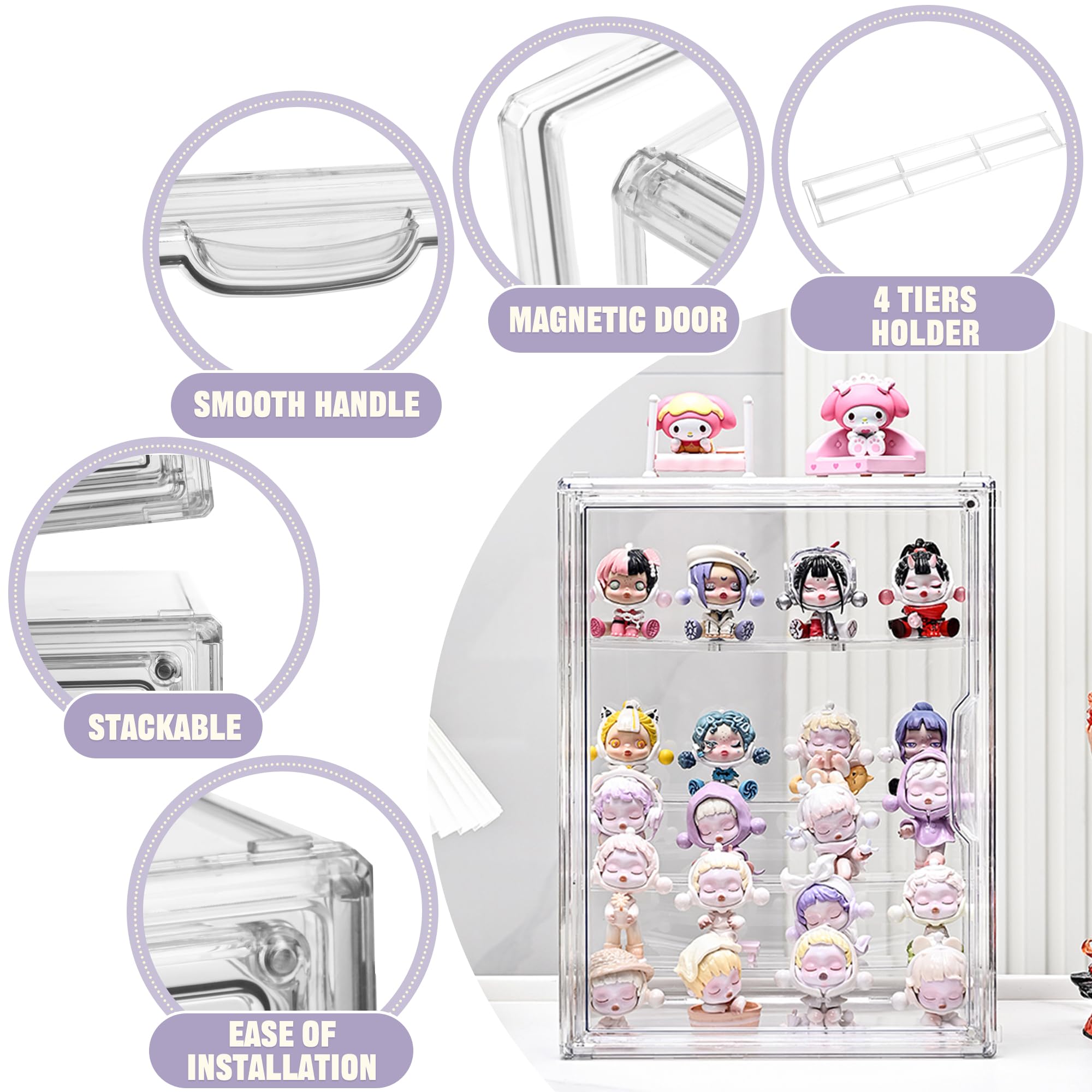 Amazon.co.jp: Cutora クリアアクリルディスプレイケース 5段 大型