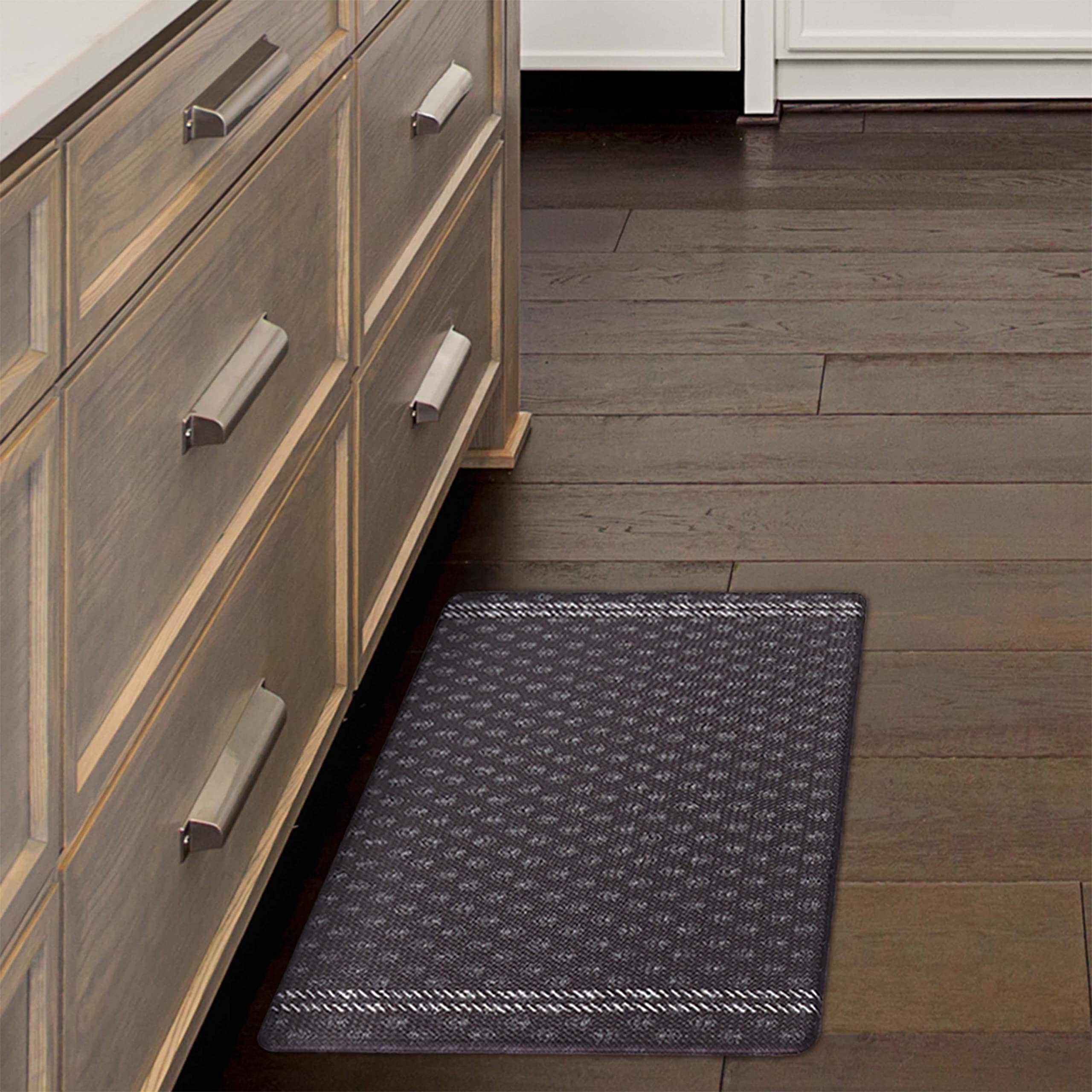 Lucky Brand Printed Wellness Mat - Cushioned Comfort Kitchen Mat - Easy to Clean - Anti-Fatigue & Skid-Resistant - 12mm Santa Teres Print 18