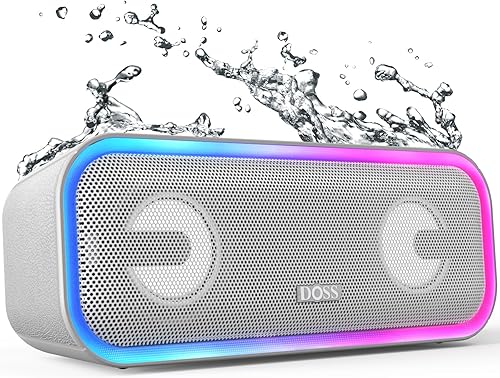 Miniatura 1 de DOSS SoundBox Pro+ - Altavoz de Bluetooth inalámbrico con sonido impresionante de 24 vatios, bajos en aumento, emparejamiento estéreo inalámbrico,