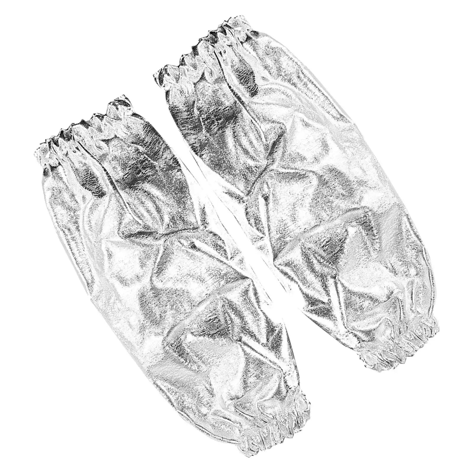 Manchons à Souder En Cuir Manches de protection contre la chaleur, manches soudage, cuisine ignifugées en feuille d'aluminium, for les bras (hommes)