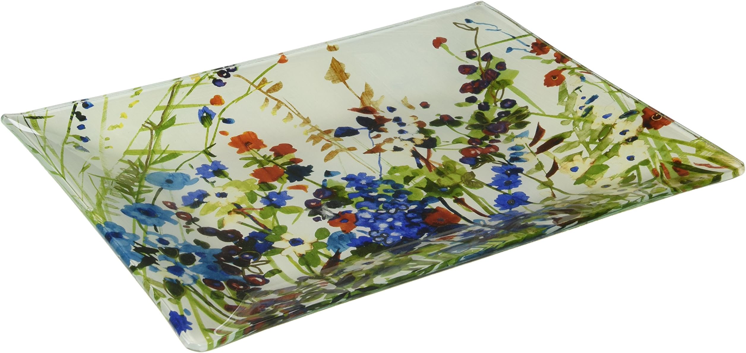 Padma Collection Wildflower Foiled Glass Platter