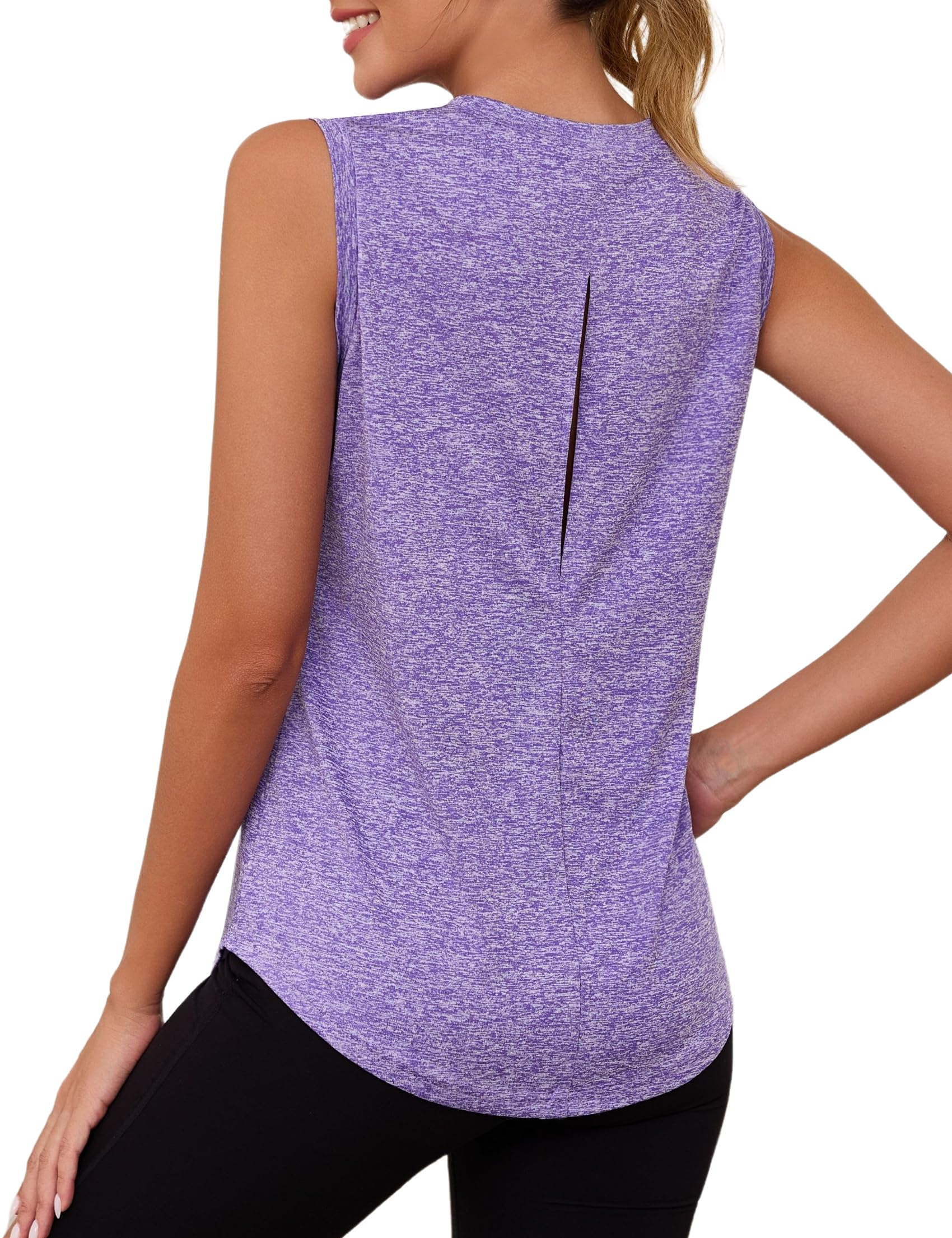 Gyabnw Yoga Sport Damen Tank Top Ärmelloses Outdoor Oberteile Sommer Fitness Tops Gym Leichte Sporttop Casual